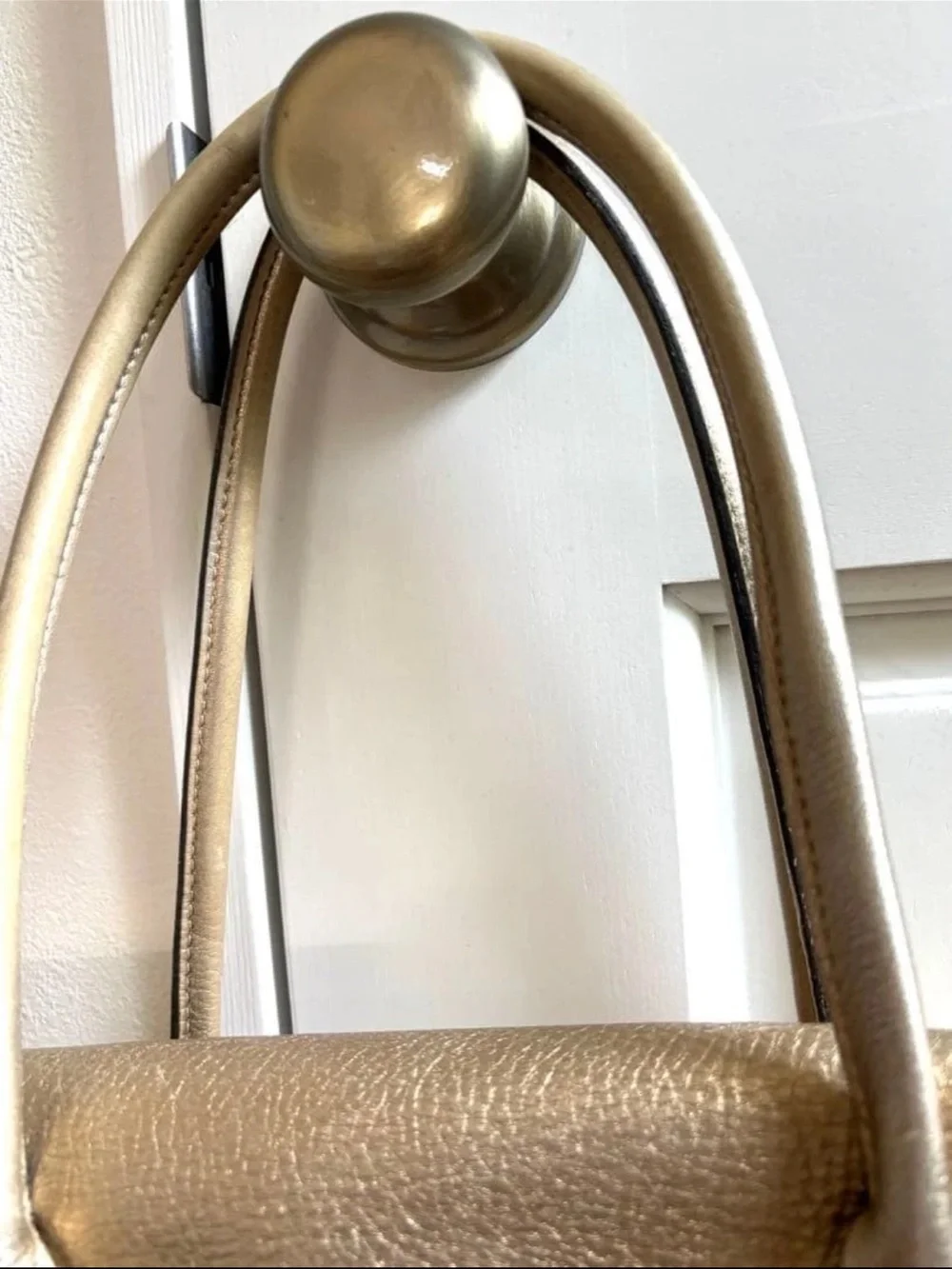 Mulberry Metallic Gold Pebbled Leather Shoulder Bag